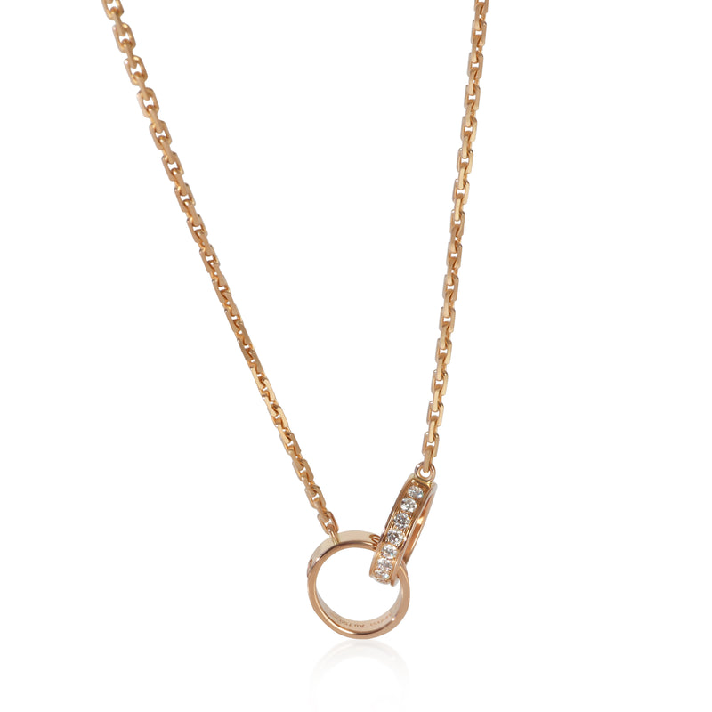 Cartier Rose Gold Diamond Love Necklace fv