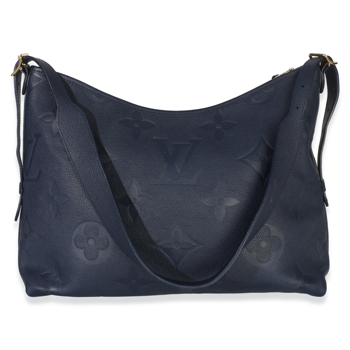 Louis Vuitton Navy Giant Monogram Empreinte Carryall MM Handbag 4