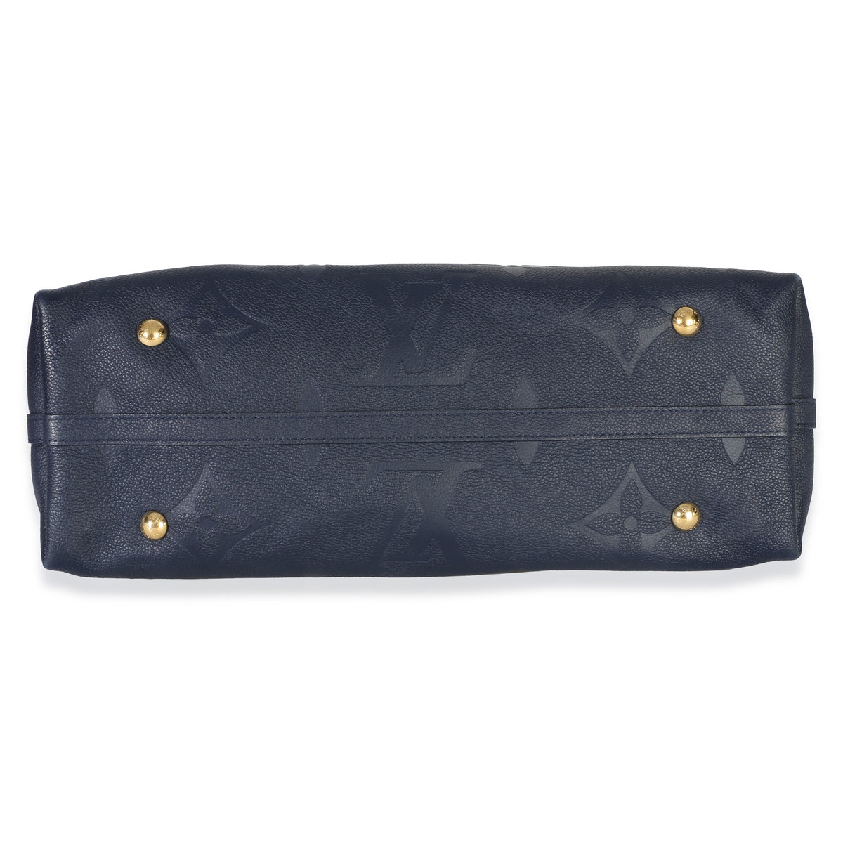 Louis Vuitton Navy Giant Monogram Empreinte Carryall MM Handbag 5