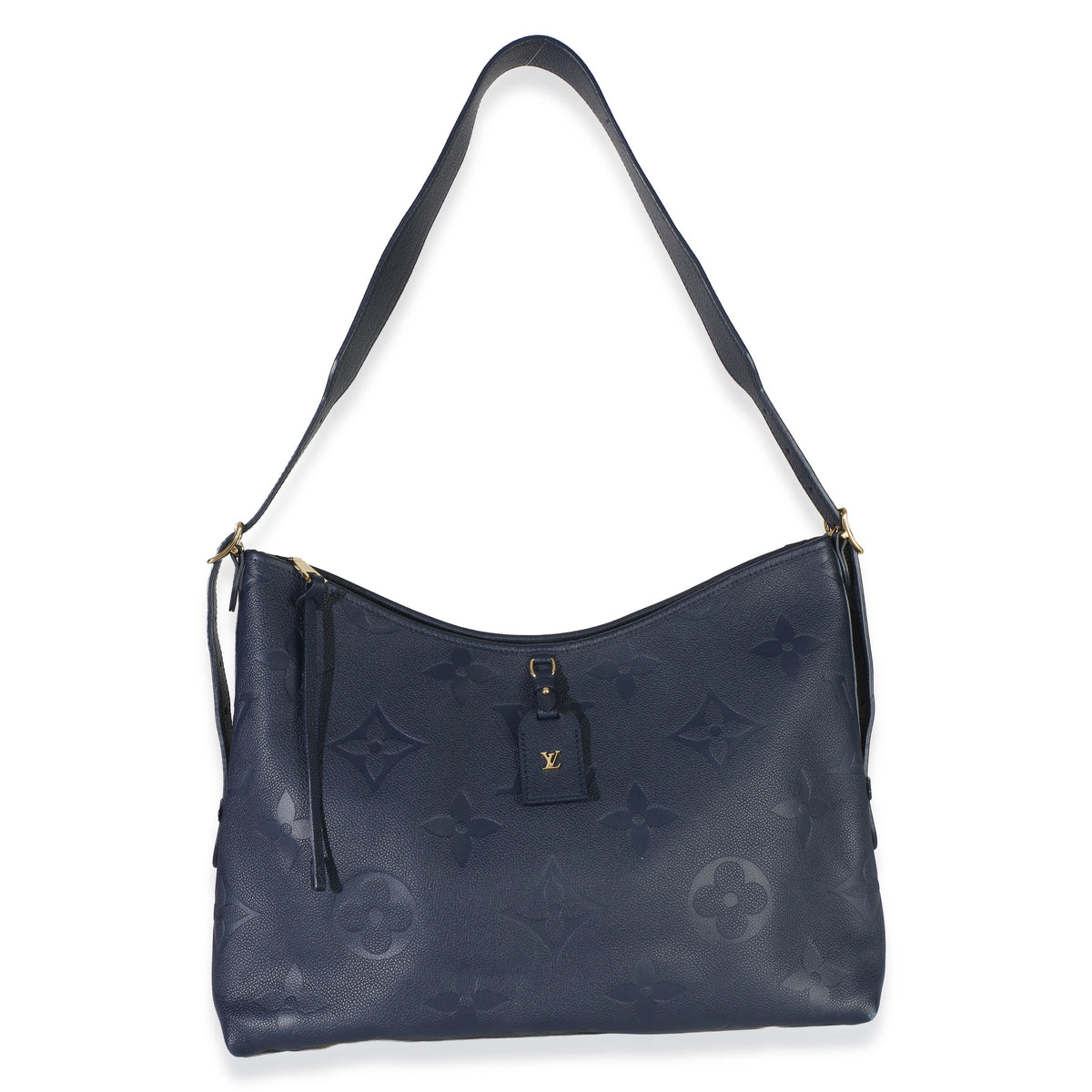 Louis Vuitton Navy Giant Monogram Empreinte Carryall MM Handbag 8