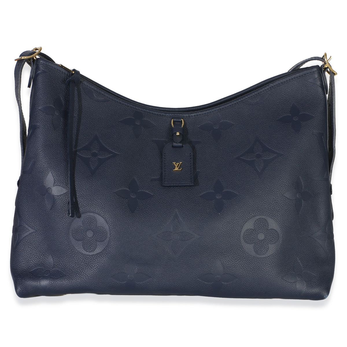 Louis Vuitton Navy Giant Monogram Empreinte Carryall MM Handbag fv