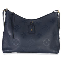 Louis Vuitton Navy Giant Monogram Empreinte Carryall MM Handbag fv