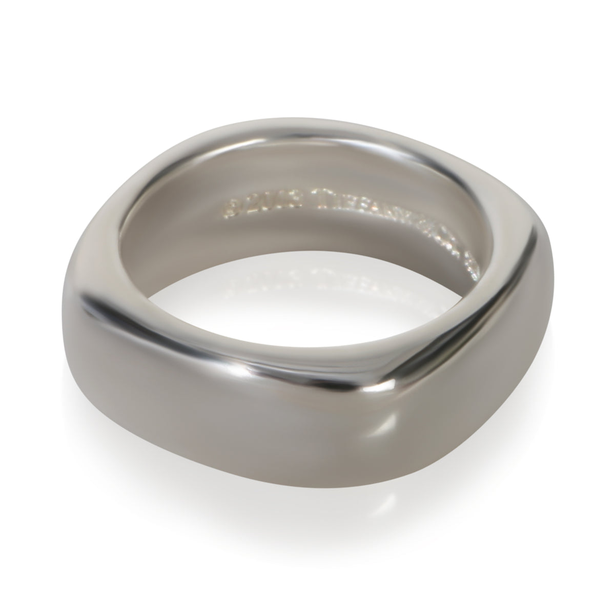 Tiffany & Co. Sterling Silver  Square Cushion Ring 2