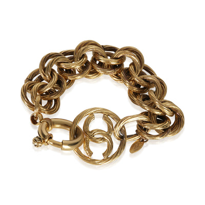 Chanel Gold Plated  Vintage 1993 CC Bracelet fv