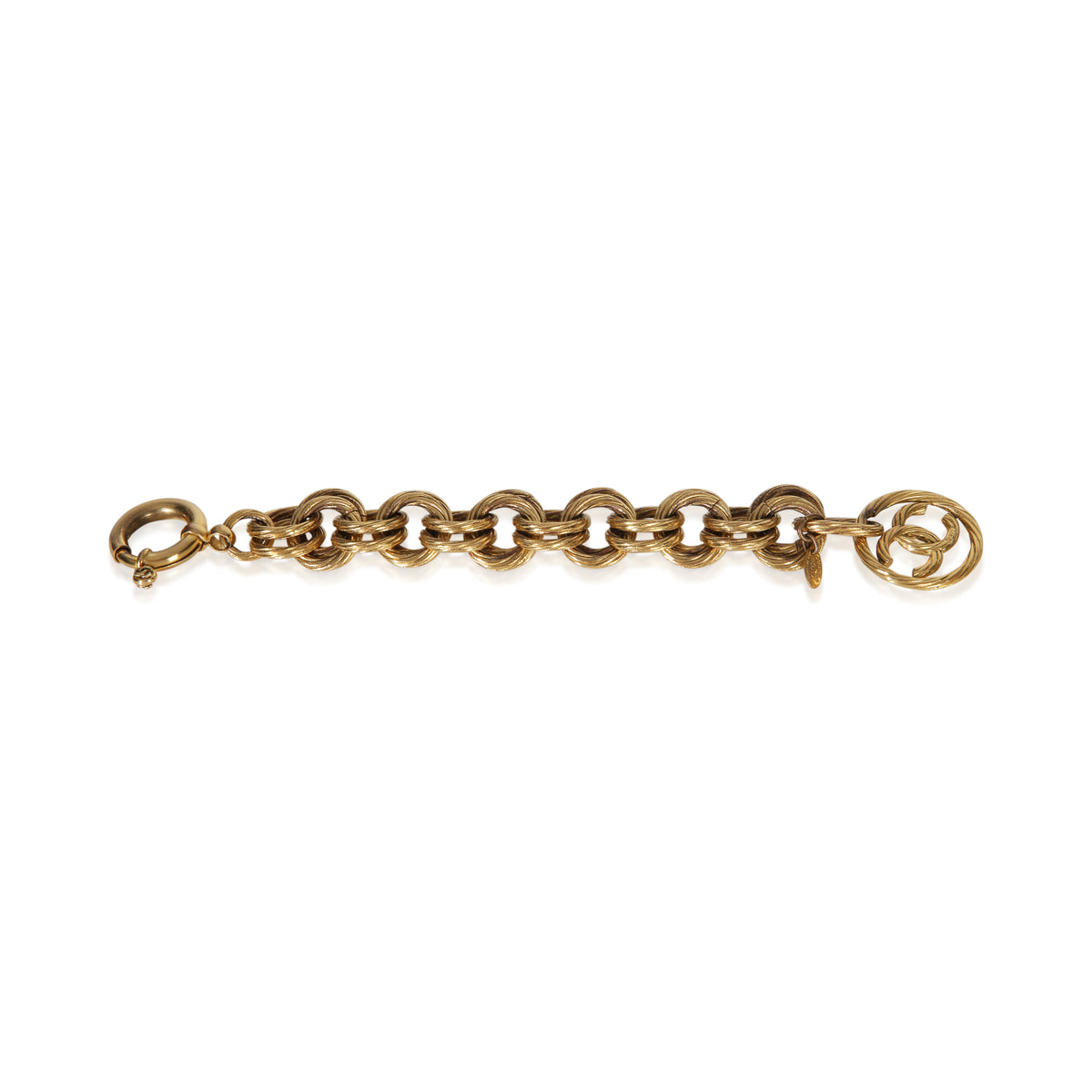 Chanel Gold Plated  Vintage 1993 CC Bracelet 4