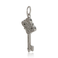 Tiffany & Co. White Gold Diamond Mini Victoria Key Pendant 2