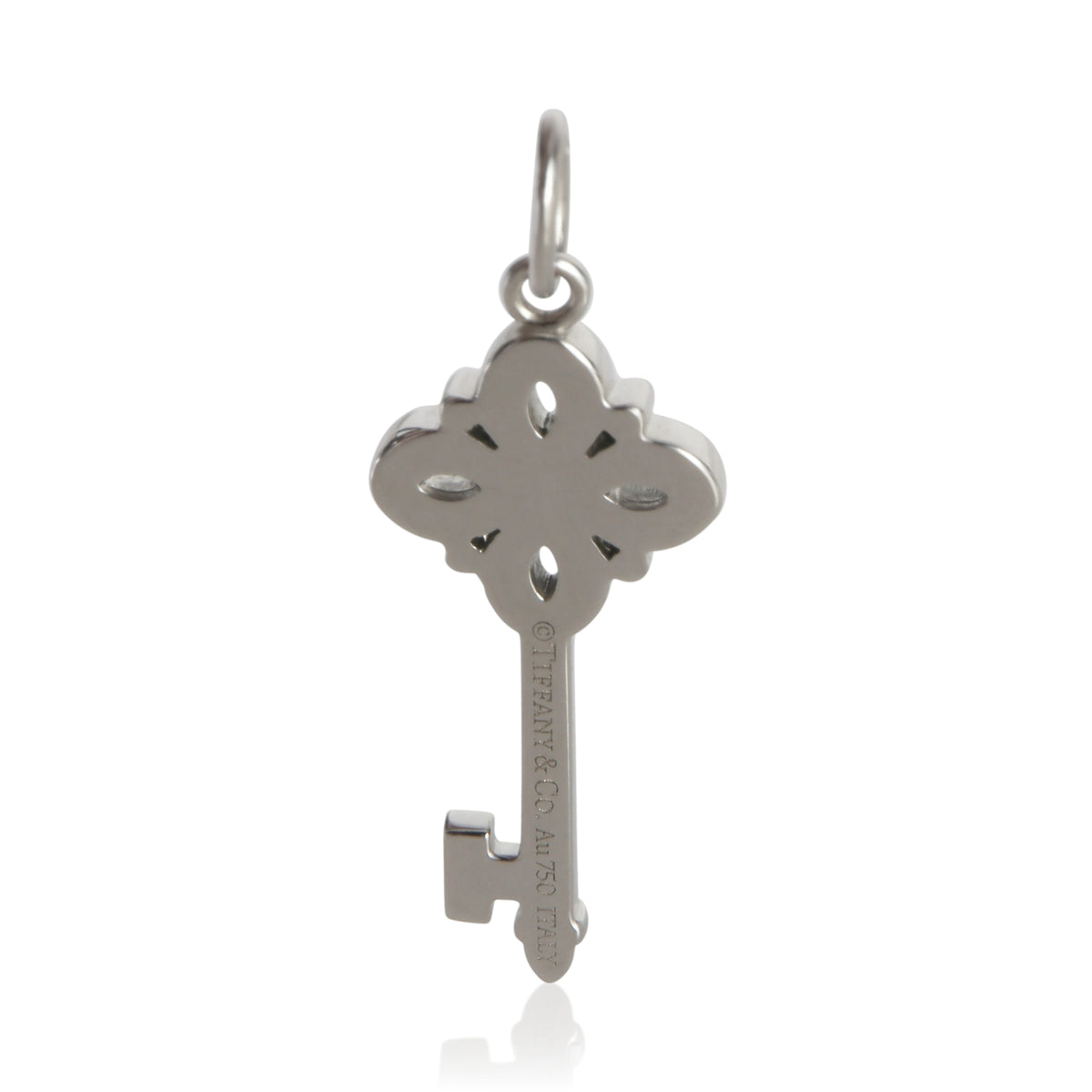 Tiffany & Co. White Gold Diamond Mini Victoria Key Pendant 3