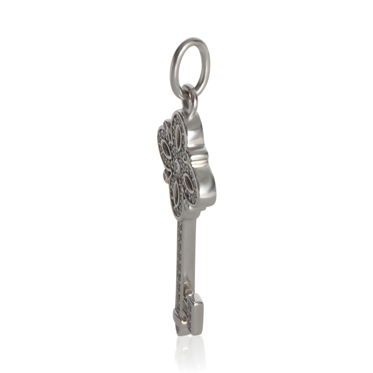 Tiffany & Co. White Gold Diamond Mini Victoria Key Pendant 4