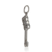 Tiffany & Co. White Gold Diamond Mini Victoria Key Pendant 4