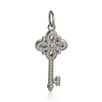 Tiffany & Co. White Gold Diamond Mini Victoria Key Pendant fv