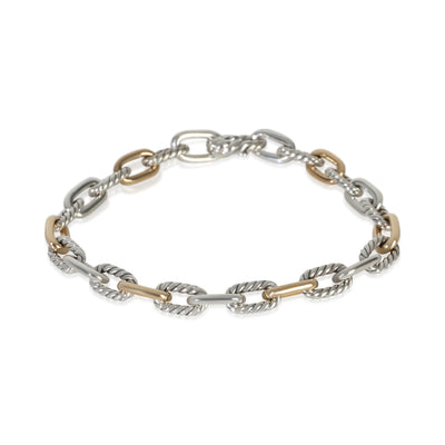 David Yurman 1/5 18K Yellow Gold & Sterling Silver Madison Chain Bracelet fv