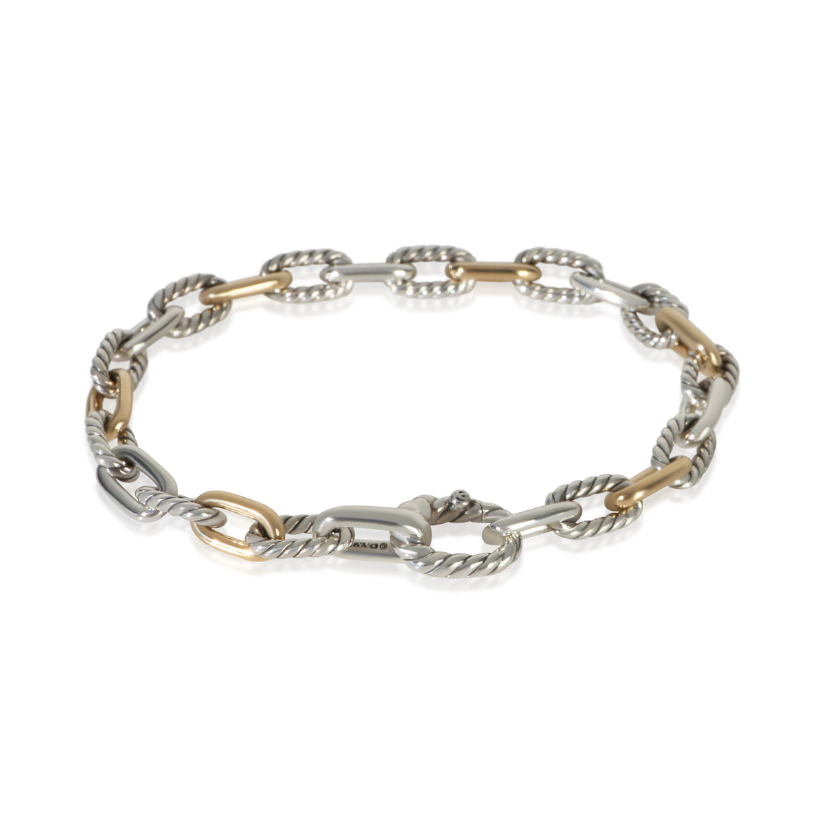 David Yurman 1/5 18K Yellow Gold & Sterling Silver Madison Chain Bracelet 3
