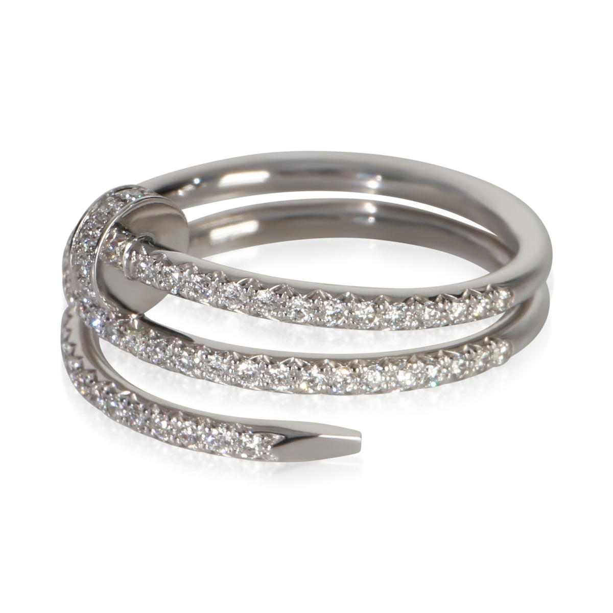 Cartier White Gold Diamond Small Model Double Juste Un Clou Ring 2