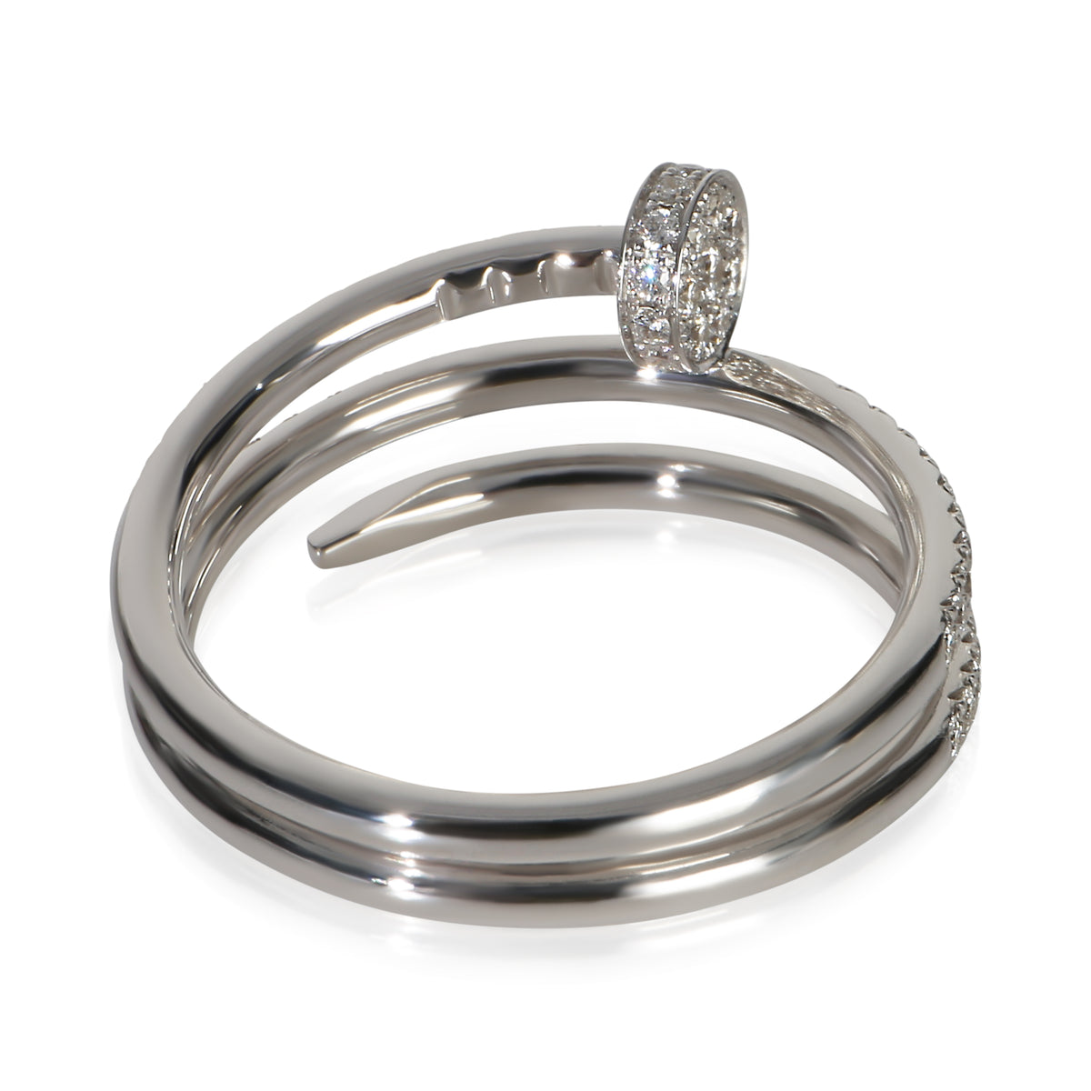 Cartier White Gold Diamond Small Model Double Juste Un Clou Ring 3