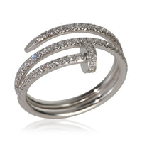 Cartier White Gold Diamond Small Model Double Juste Un Clou Ring 5