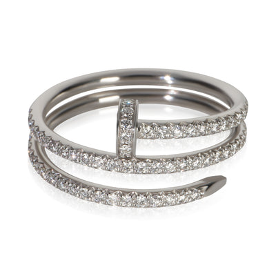 Cartier White Gold Diamond Small Model Double Juste Un Clou Ring fv