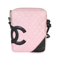 Chanel Black Pink Quilted Calfskin Medium Cambon Messenger Handbag id