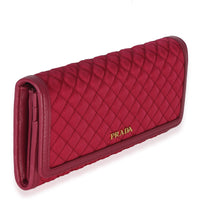 Prada Tessuto Quilted Nylon Continental Flap Wallet Wallet 3