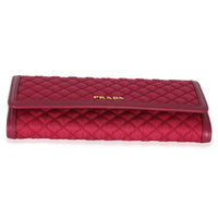 Prada Tessuto Quilted Nylon Continental Flap Wallet Wallet 5