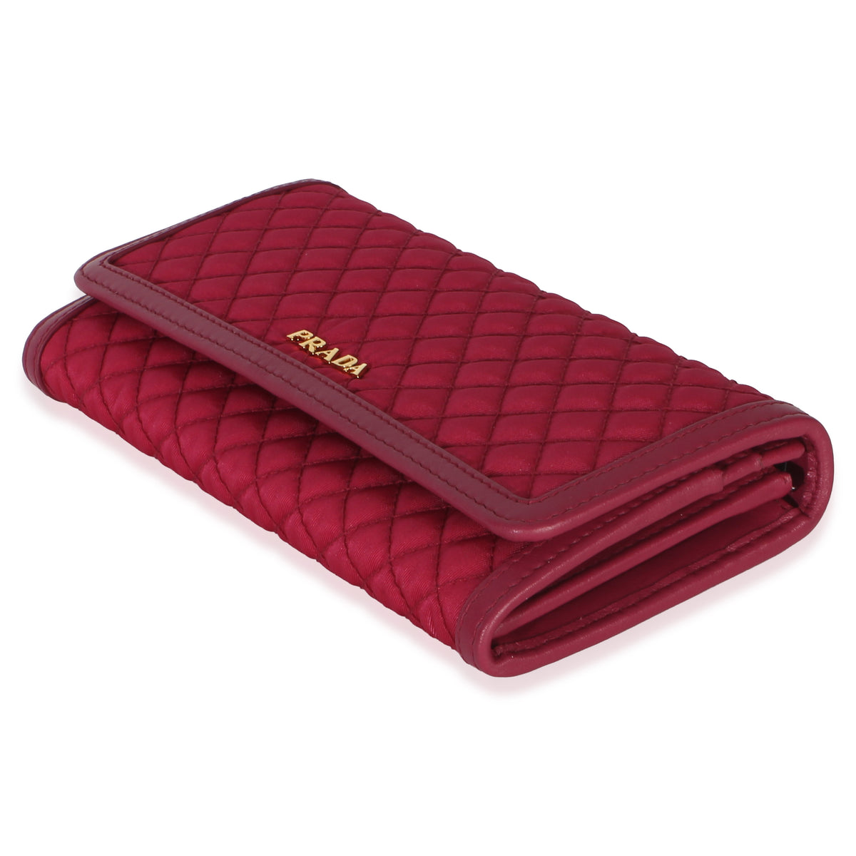 Prada Tessuto Quilted Nylon Continental Flap Wallet Wallet 6
