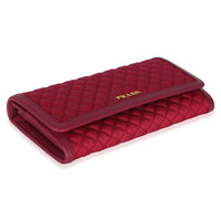 Prada Tessuto Quilted Nylon Continental Flap Wallet Wallet 7