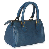 Louis Vuitton Blue Epi Mini Speedy HL Handbag 3