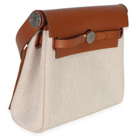 Hermès Ecru Beige Military Toile Fauve Vache Hunter Herbag Zip Retourne 20 PHW Handbag 3