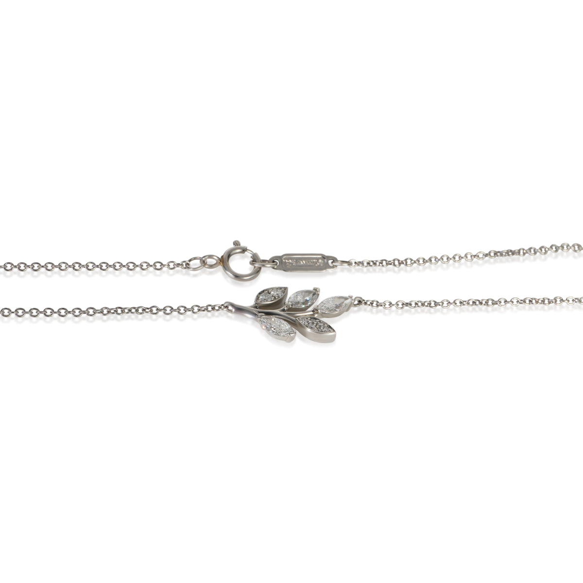 Tiffany & Co. Platinum Diamond Victoria Vine Necklace 2