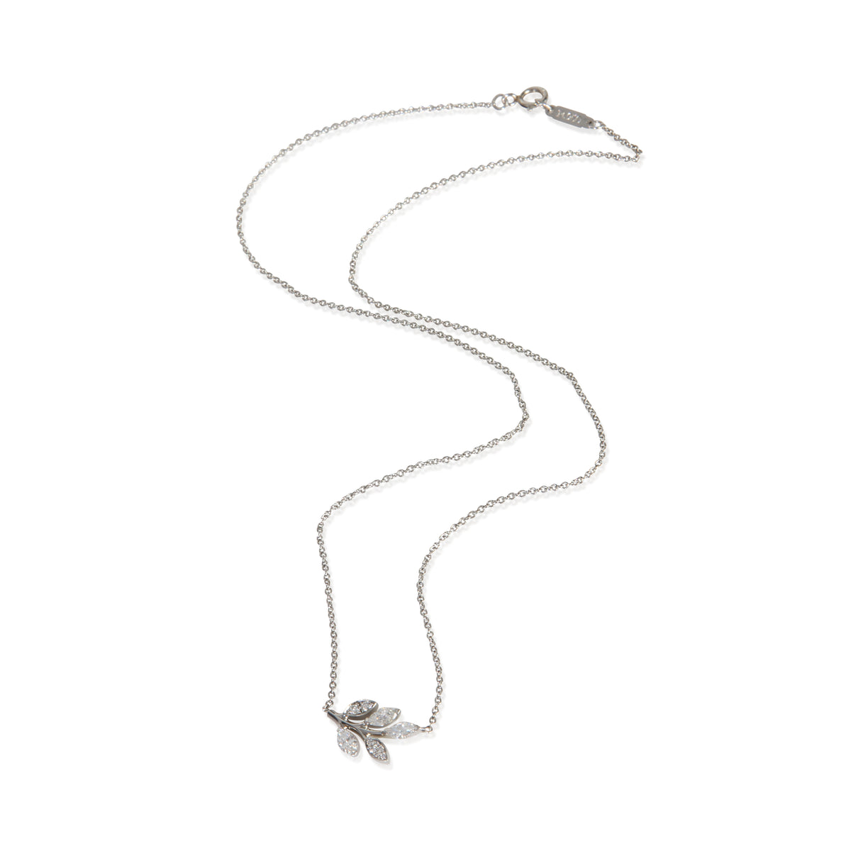 Tiffany & Co. Platinum Diamond Victoria Vine Necklace 3