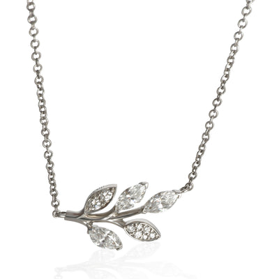 Tiffany & Co. Platinum Diamond Victoria Vine Necklace fv