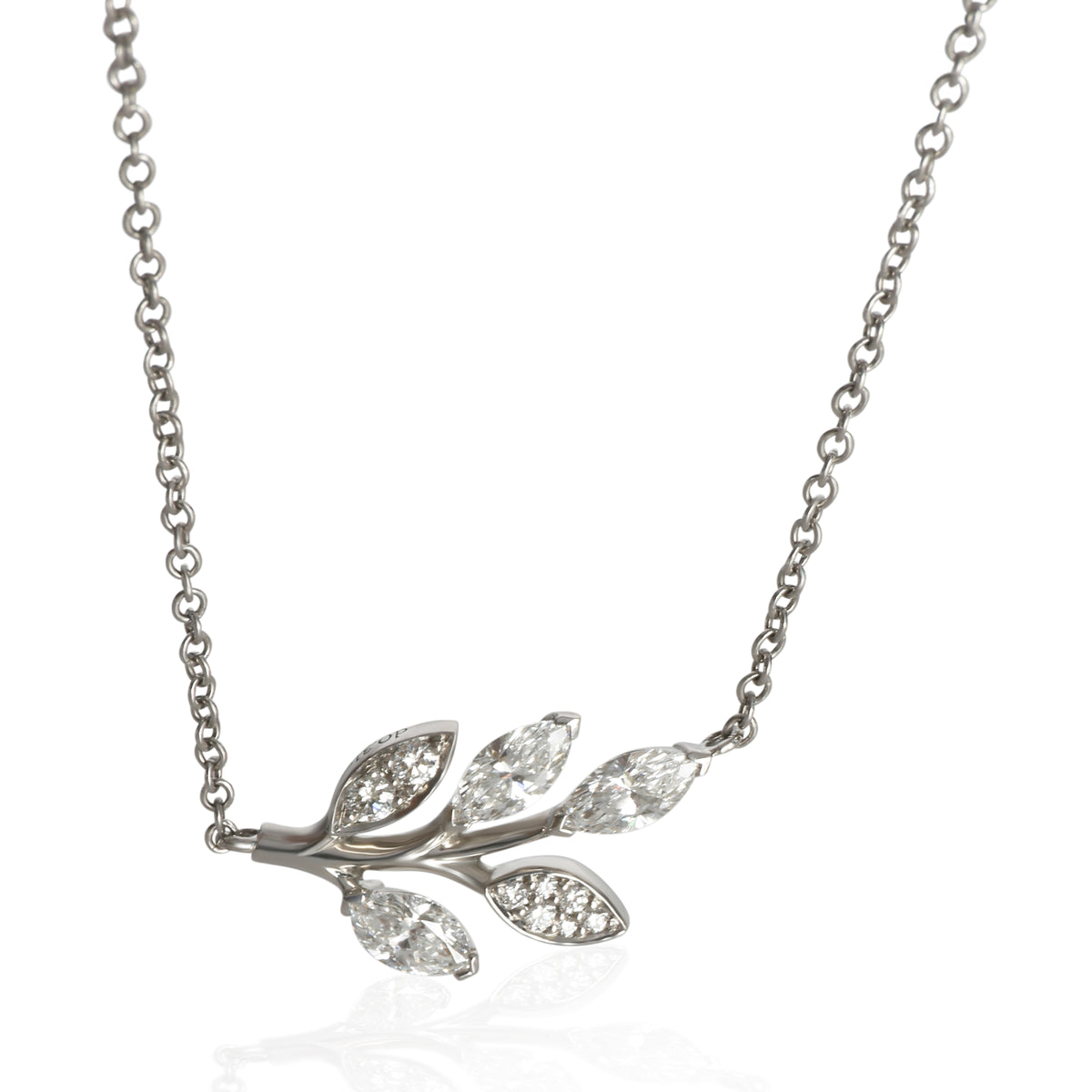 Tiffany & Co. Platinum Diamond Victoria Vine Necklace fv