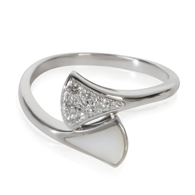 BVLGARI White Gold Mother Of Pearl and Diamond Diva's Dream Ring fv