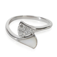 BVLGARI White Gold Mother Of Pearl and Diamond Diva's Dream Ring fv