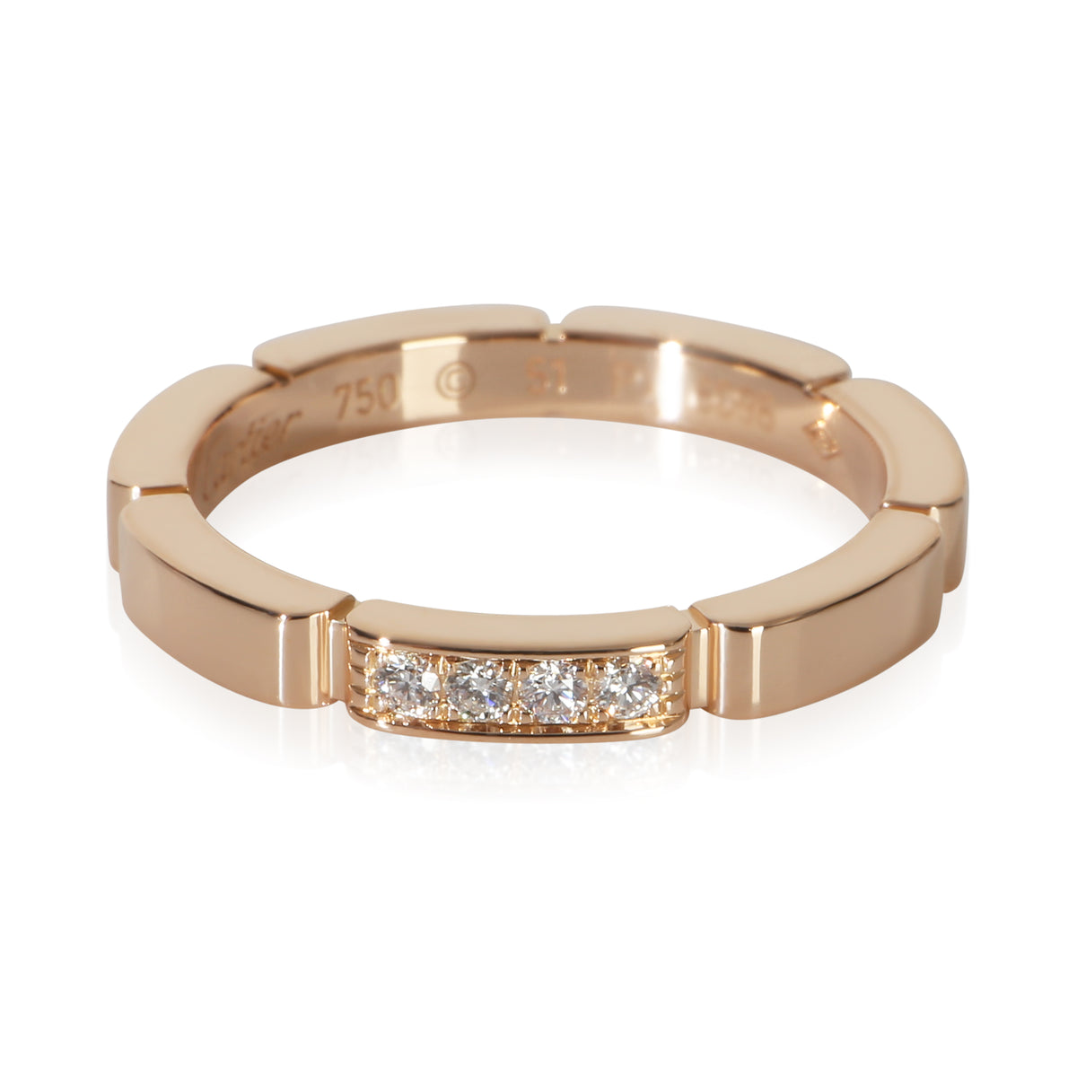 Cartier Rose Gold Diamond Maillon Panthere Band fv