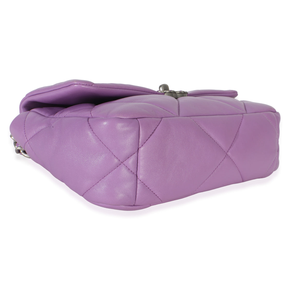 Chanel Purple Quilted Lambskin Medium  19 Flap Bag Handbag 7