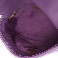 Chanel Purple Quilted Lambskin Medium  19 Flap Bag Handbag 9