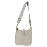 Hermès Gris Perle Clemence Evelyne III 29 GHW Handbag 8