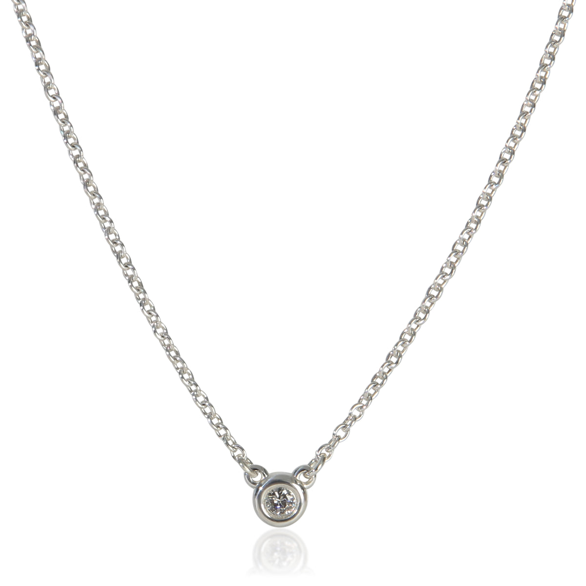Tiffany & Co. Sterling Silver Diamond Elsa Peretti Diamond By The Yard Pendant fv