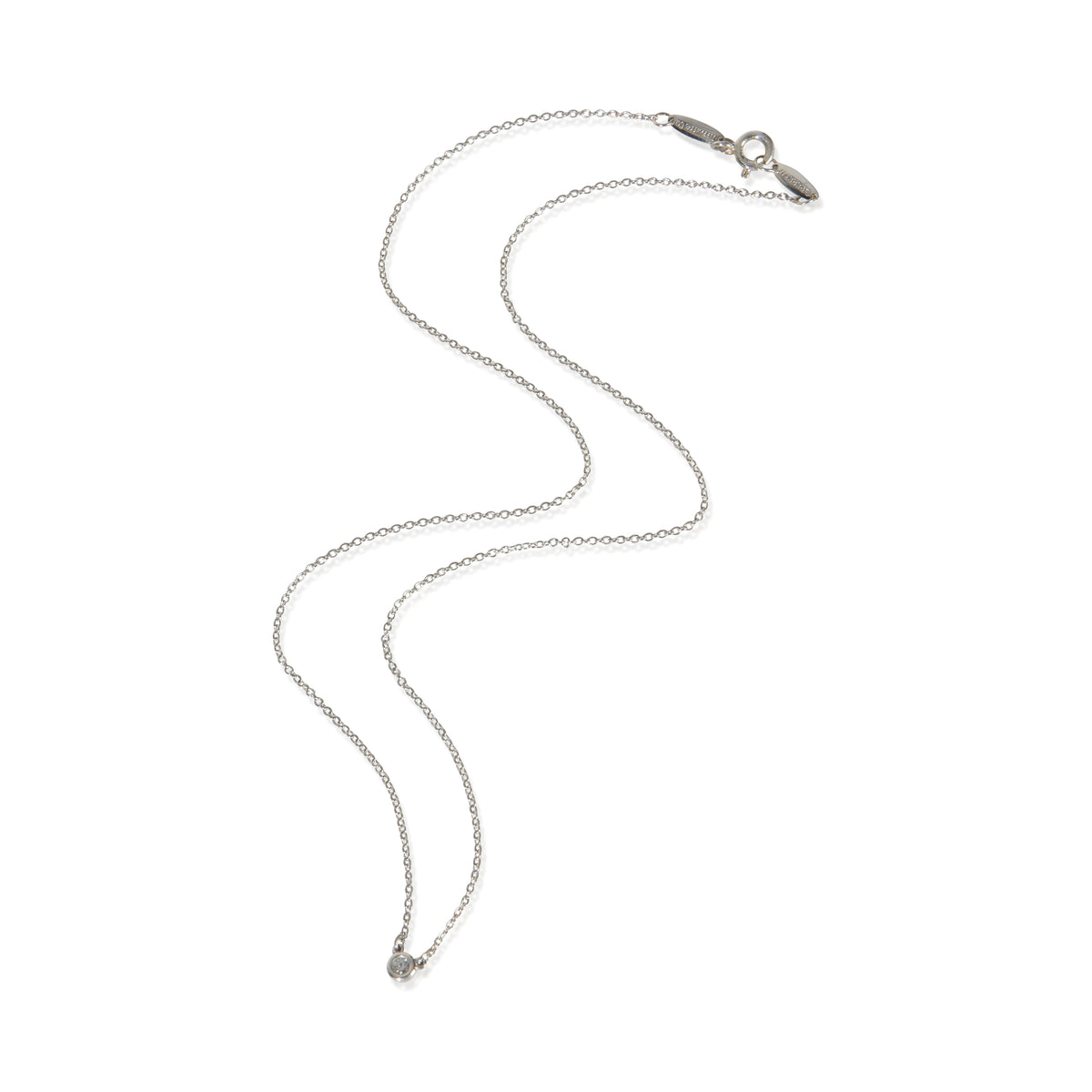 Tiffany & Co. Sterling Silver Diamond Elsa Peretti Diamond By The Yard Pendant 3