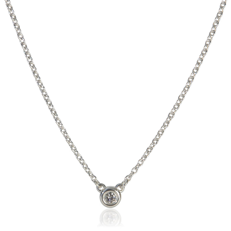 Tiffany & Co. Sterling Silver Diamond Elsa Peretti Diamond By The Yard Pendant fv