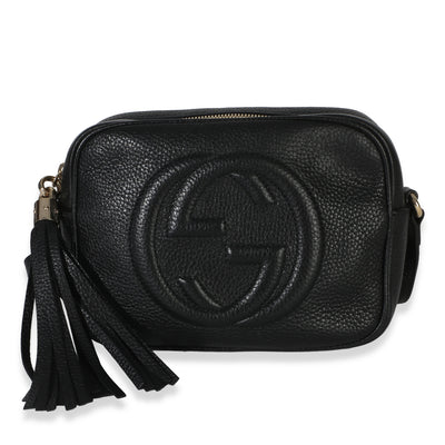 Gucci Black Pebbled Calfskin Soho Disco Crossbody Handbag id