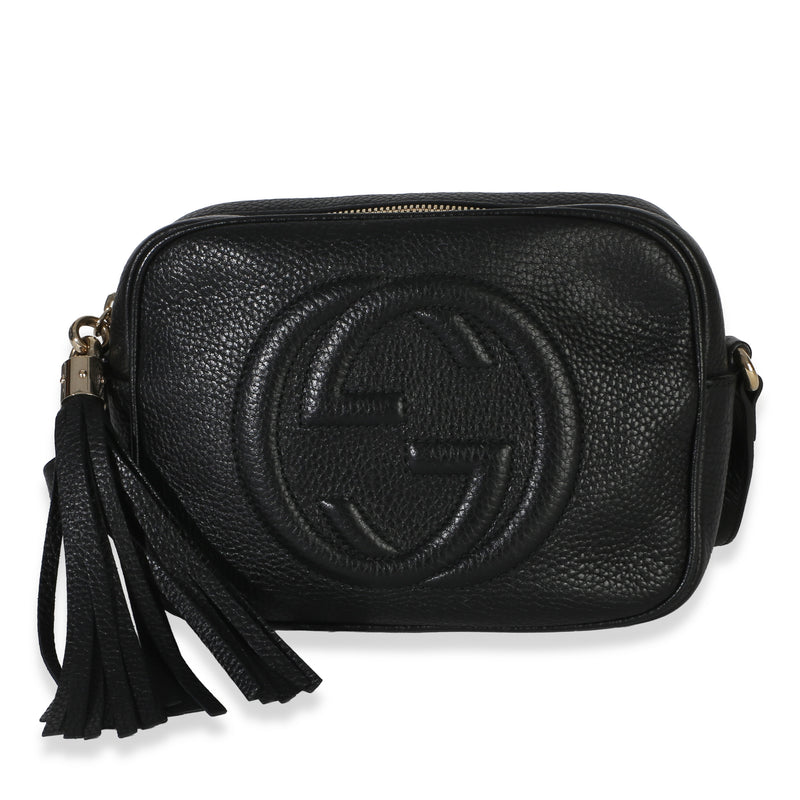 Gucci Black Pebbled Calfskin Soho Disco Crossbody Handbag id