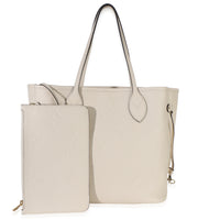 Louis Vuitton Cream Giant Monogram Empreinte Neverfull MM Handbag id