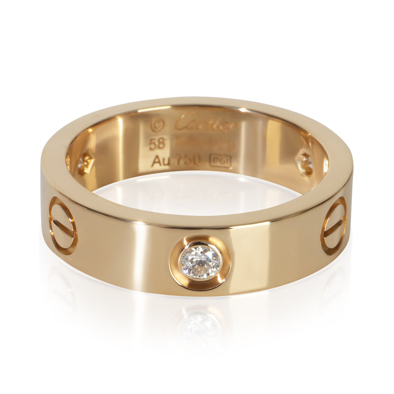 Cartier Yellow Gold Diamond Love Ring fv
