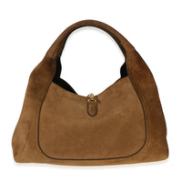 Gucci Brown Suede Horsebit Maxi Shoulder Bag Handbag 4