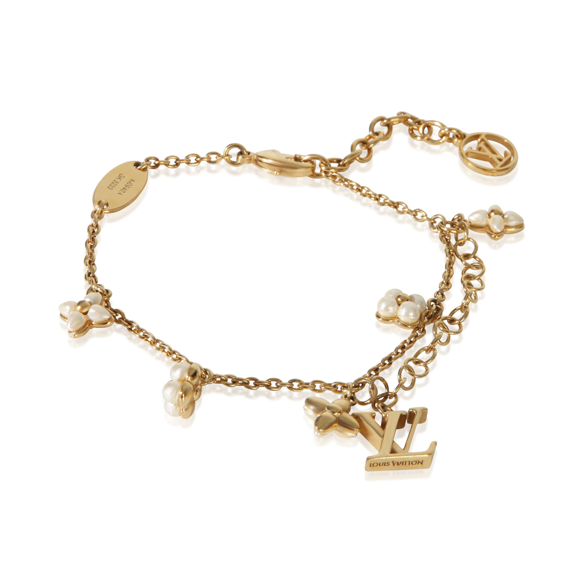 Louis Vuitton Gold Plated  Floragram Bracelet fv