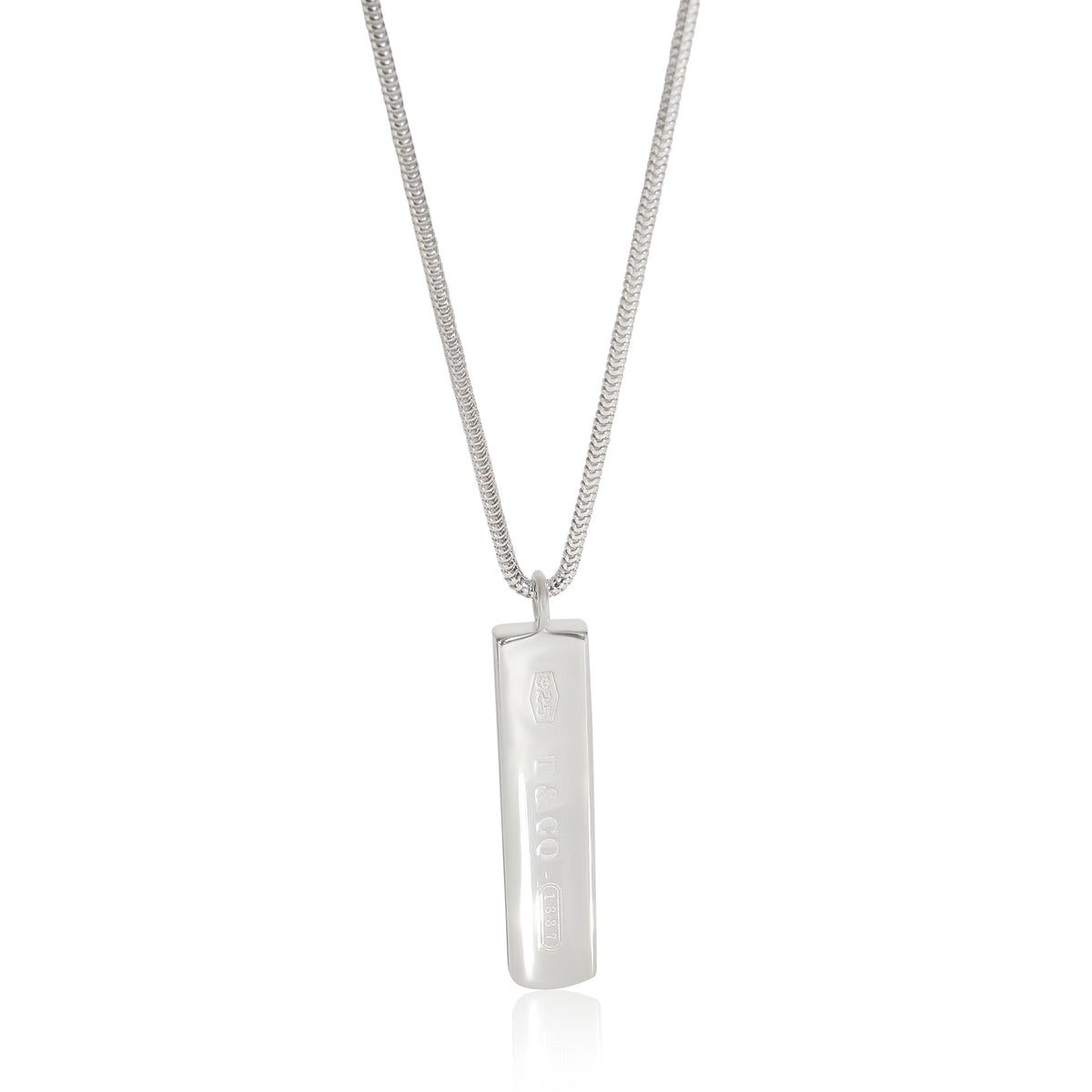 Tiffany & Co. Sterling Silver  1837 Bar Pendant