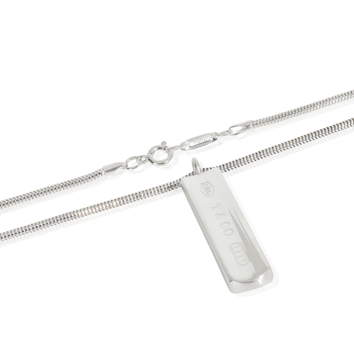 Tiffany & Co. Sterling Silver  1837 Bar Pendant