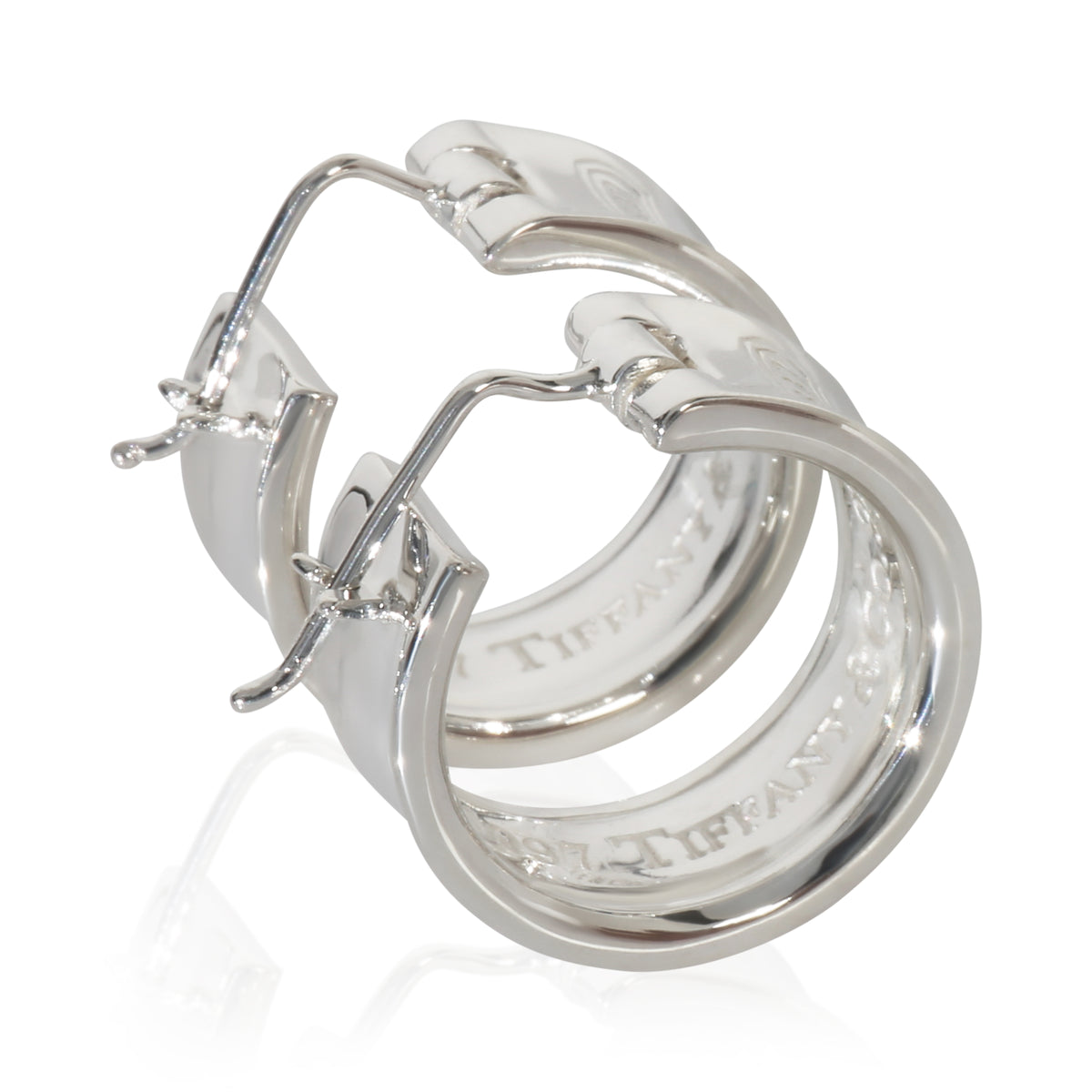 Tiffany & Co. Sterling Silver  1837 Hoop Earrings
