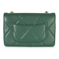 Chanel Green Quilted Lambskin Small Trendy Flap Bag Handbag 4